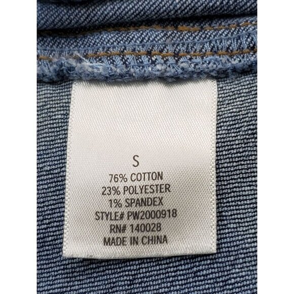 Harper Braid Waist Size Small Front Button Denim Skirt Blue - Picture 5 of 6